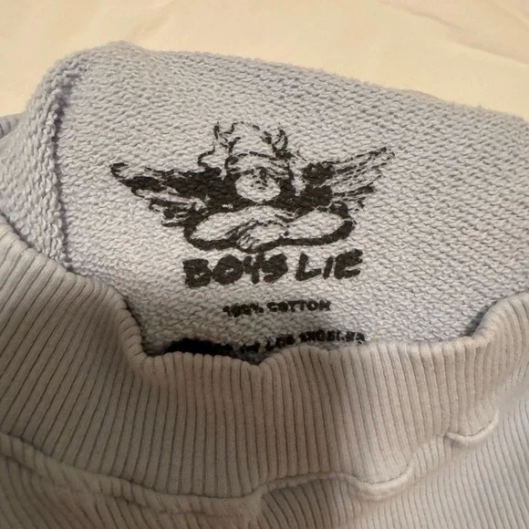 Boys Lie Light Blue Graphic Crewneck Sweater - Picture 6 of 8